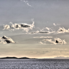 Clouds over the sea near Syros, Greece (HDR)