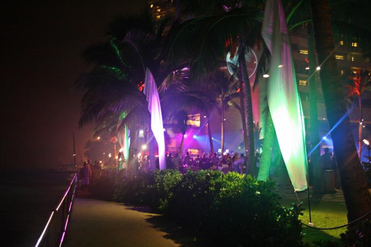 Party near Hilton Hotel