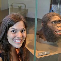 Two primates at the National Museum of Natural History