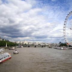 London Eye and Thames River, London