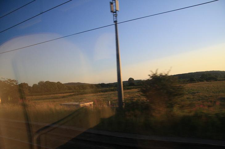 On the train through England