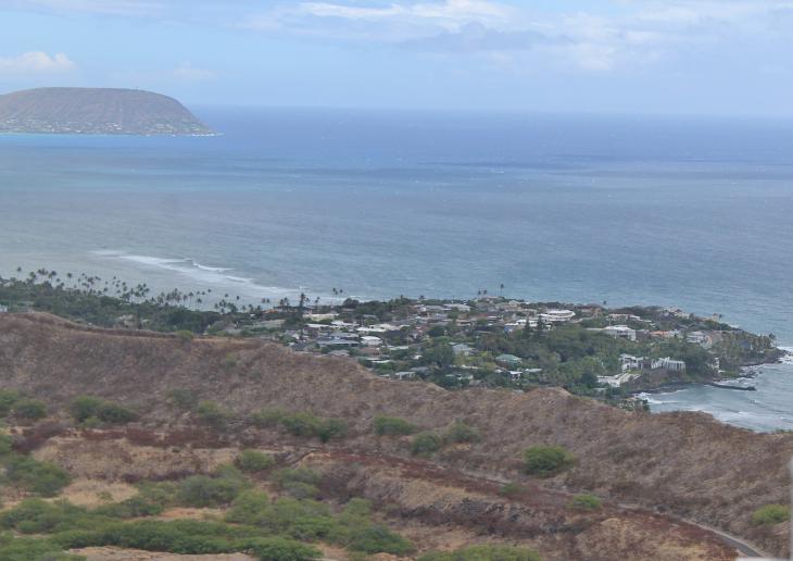 View from the top of the Diamond Head