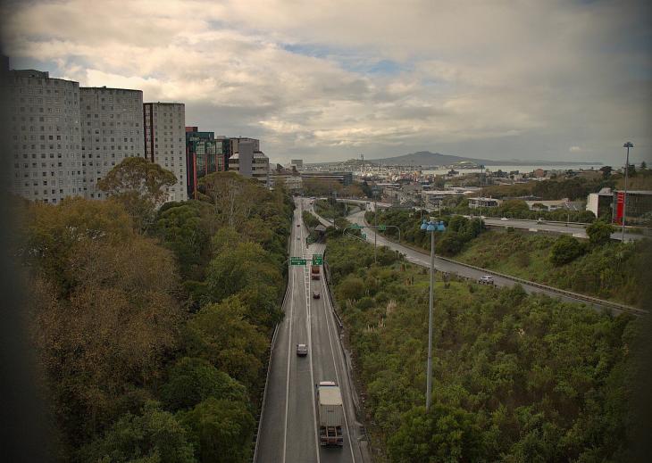 Auckland Motorway as seen from Grafton Bridge