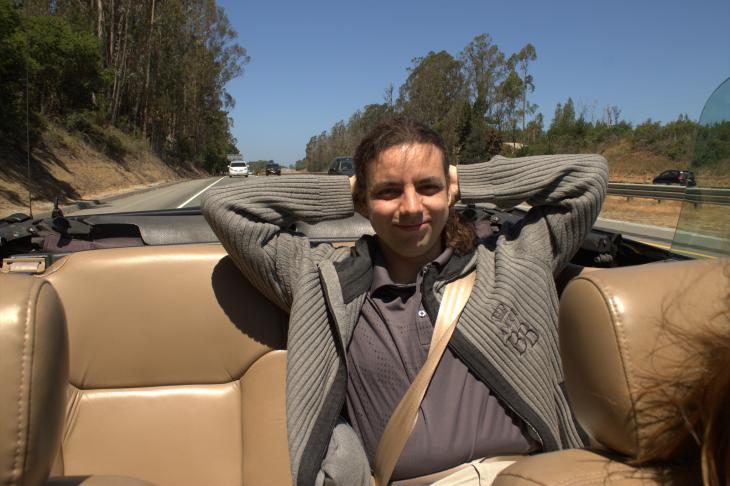 Cabrillo Highway (Highway 1) in a convertible