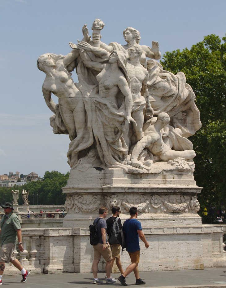 Allegorical group of the Ponte Vittorio Emanuel II
