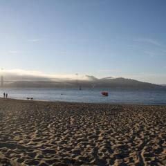 Beach near Crissy Field (Look at Golden Gate Bridge)