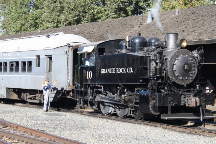 Steamer near California State Railroad Museum