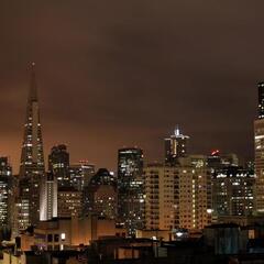 San Francisco's Financial District by night